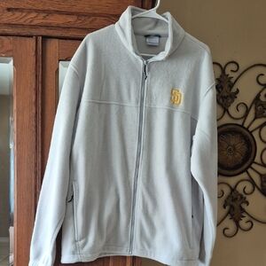 Columbia Light Gray Fleece Jacket with SD Logo (Half Price Sale Send $17 Offer)